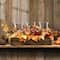 24" Maple Leaves Candleholder Centerpiece with Pomegranates
